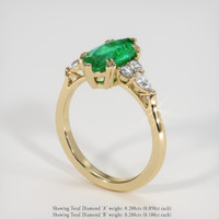 2.04 Ct. Emerald Ring, 18K Yellow Gold 2