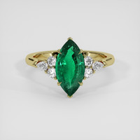 2.82 Ct. Emerald Ring, 18K Yellow Gold 1