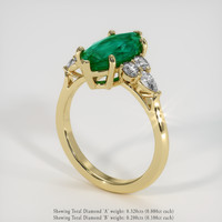 2.59 Ct. Emerald Ring, 18K Yellow Gold 2