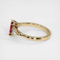 0.57 Ct. Ruby Ring, 18K Yellow Gold 4