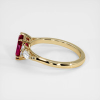 1.24 Ct. Ruby Ring, 18K Yellow Gold 4