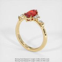 1.50 Ct. Ruby Ring, 18K Yellow Gold 2