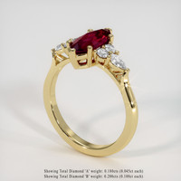1.61 Ct. Ruby Ring, 18K Yellow Gold 2