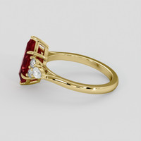2.64 Ct. Ruby Ring, 18K Yellow Gold 4
