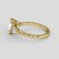 1.22 Ct. Pink Sapphire Ring, 18K Yellow Gold 4