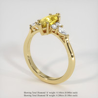 1.26 Ct. Yellow Sapphire Ring, 18K Yellow Gold 2