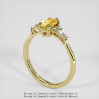 1.51 Ct. Yellow Sapphire Ring, 18K Yellow Gold 2