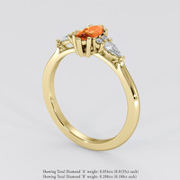 0.49 Ct. Bi Color Sapphire Ring, 18K Yellow Gold 2