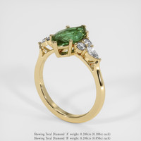 2.33 Ct. Green Sapphire Ring, 18K Yellow Gold 2