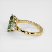 2.33 Ct. Green Sapphire Ring, 18K Yellow Gold 4