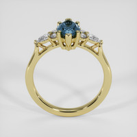 1.23 Ct. Greenish Blue Sapphire Ring, 18K Yellow Gold 3