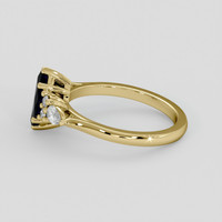 0.87 Ct. Blue Sapphire Ring, 18K Yellow Gold 4