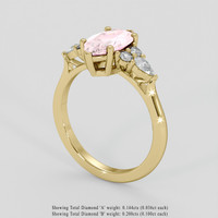 1.67 Ct. Pink Sapphire Ring, 18K Yellow Gold 2