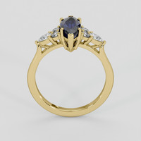 2.03 Ct. Blue Sapphire Ring, 18K Yellow Gold 3