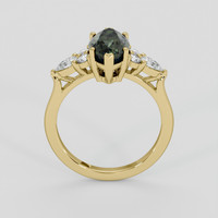 2.21 Ct. Green Sapphire Ring, 18K Yellow Gold 3