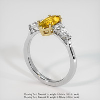 1.29 Ct. Sapphire Ring, 14K Yellow & White 2