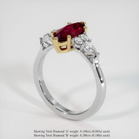 1.61 Ct. Ruby Ring, 18K Yellow & White 2