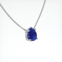 1.30 Ct. Blue Sapphire Necklace, Platinum 950 2