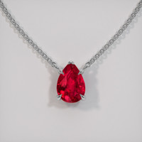 1.02 Ct. Ruby Necklace, Platinum 950 1