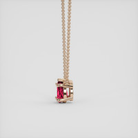 0.73 Ct. Pinkish Red Ruby Necklace, 14K Rose Gold 3