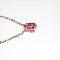 1.54 Ct. Padparadscha Sapphire Necklace, 14K Rose Gold 3