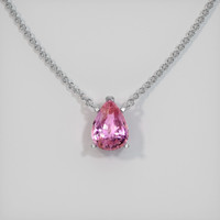 0.78 Ct. Sapphire Necklace, 14K White Gold 1