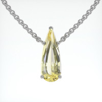2.20 Ct. Sapphire Necklace, 14K White Gold 1