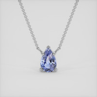 0.93 Ct. Bi Color Sapphire Necklace, 14K White Gold 1