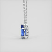 1.55 Ct. Blue Sapphire Necklace, 14K White Gold 3