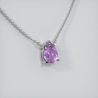 0.73 Ct. Sapphire Necklace, 14K White Gold 2