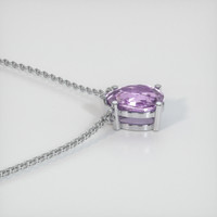 0.73 Ct. Sapphire Necklace, 14K White Gold 3