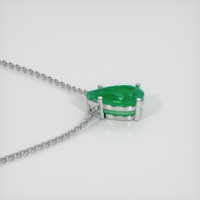 1.66 Ct. Emerald  Necklace - 18K White Gold
