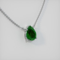 1.97 Ct. Emerald  Necklace - 18K White Gold