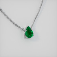 2.42 Ct. Emerald Necklace, 18K White Gold 2