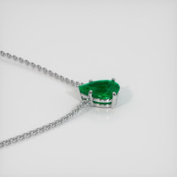 2.42 Ct. Emerald Necklace, 18K White Gold 3