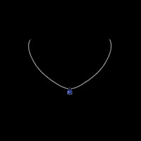 2.90 Ct. Sapphire Necklace, 18K White Gold 4
