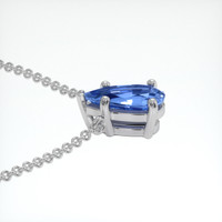 0.66 Ct. Blue Sapphire Necklace, 18K White Gold 3
