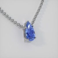2.74 Ct. Blue Sapphire Necklace, 18K White Gold 2