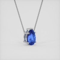 1.55 Ct. Blue Sapphire Necklace, 18K White Gold 2