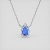 1.55 Ct. Blue Sapphire Necklace, 18K White Gold 4