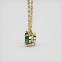 0.36 Ct. Bluish Green Sapphire Necklace, 10K Yellow Gold 3