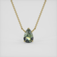 1.10 Ct. Bi Color Sapphire Necklace, 10K Yellow Gold 1