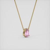 1.77 Ct. Pink Morganite Necklace, 14K Yellow Gold 2