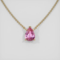 0.78 Ct. Sapphire Necklace, 14K Yellow Gold 1