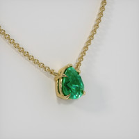0.62 Ct. Emerald Necklace, 18K Yellow Gold 2