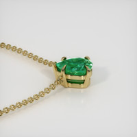 0.62 Ct. Emerald Necklace, 18K Yellow Gold 3