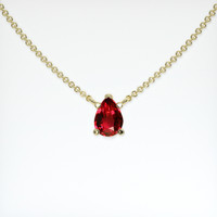 0.48 Ct. Ruby Necklace, 18K Yellow Gold 1