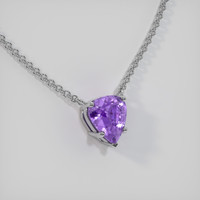 1.97 Ct. Purple Sapphire Necklace, Platinum 950 2