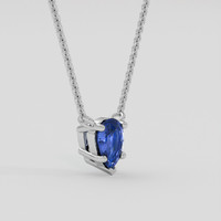0.38 Ct. Blue Sapphire Necklace, 10K White Gold 2
