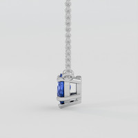 0.38 Ct. Blue Sapphire Necklace, 10K White Gold 3